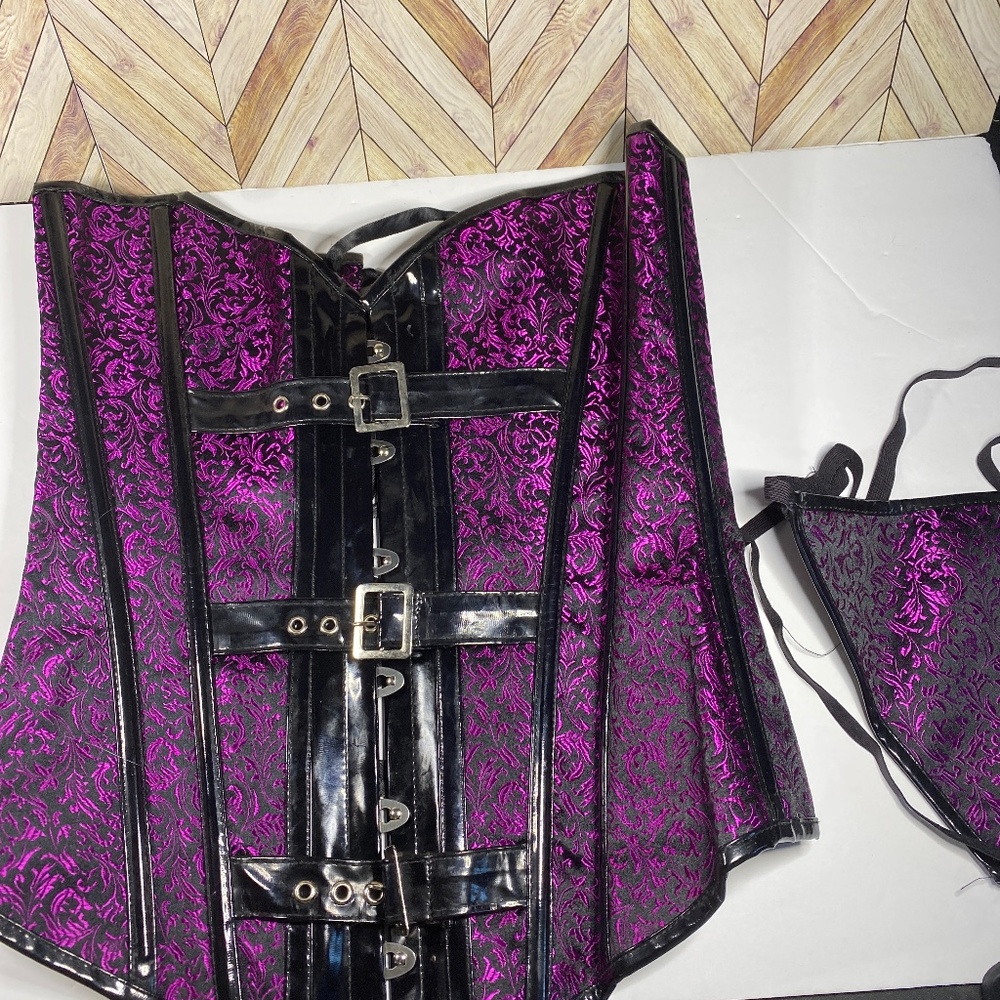 Purple and Black Corset size small